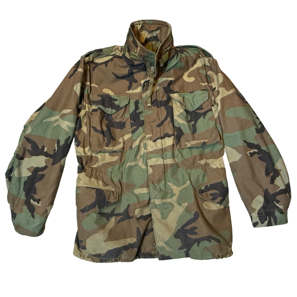US Military M-65 Field Jacket Woodland Camo So-Sew Styles Medium Regular M65